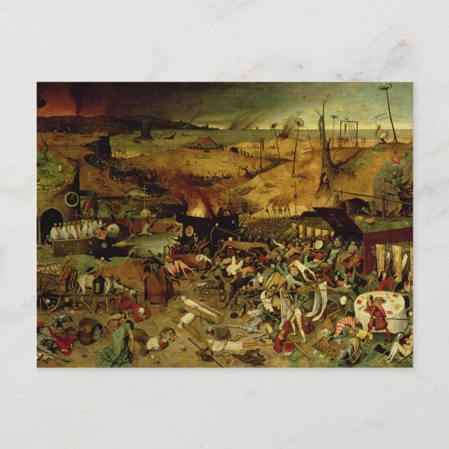 Cartão Postal O triunfo da morte, c.1562 (óleo no painel) (Frente)