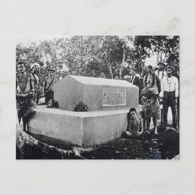 Cartão Postal O Tumba de Tusitala (Frente)