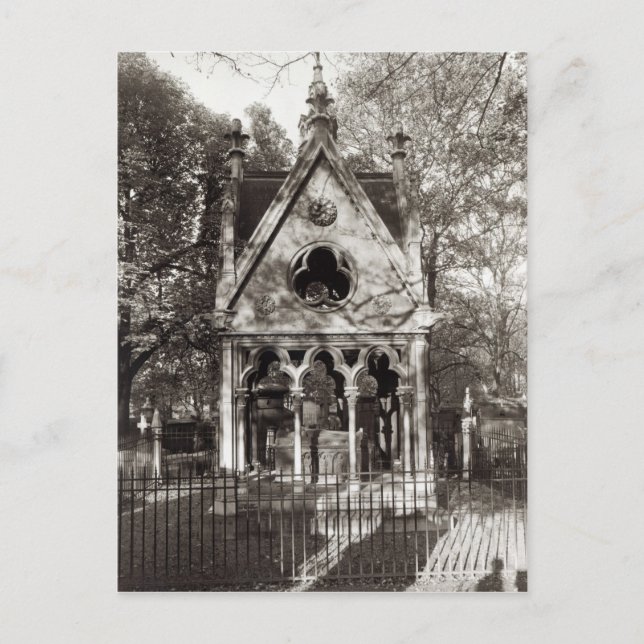 Cartão Postal O Túmulo de Abelard e Heloise, construído em 1817 (Frente)