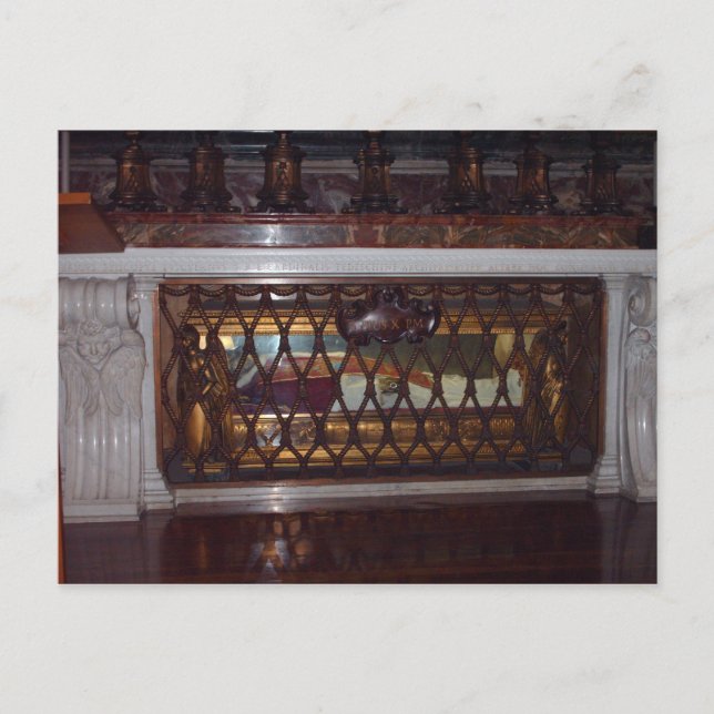 Cartão Postal O Túmulo do Santo do Papa Pius X (Frente)