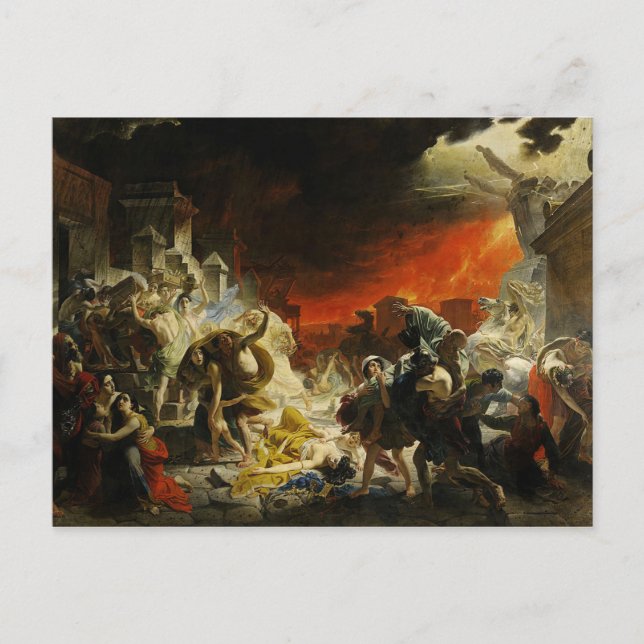 Cartão Postal O Último Dia de Pompeia (Frente)