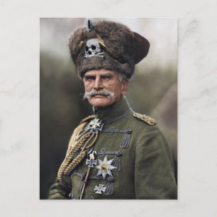 Cartão Postal O Último Hussar August von Mackensen 1914 Colorir