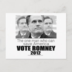 Cartão Postal O Único Homem Que Pode Salvar A América - Romney 2