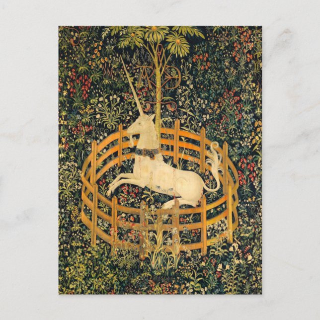 Cartão Postal O Unicórnio em cativeiro (Frente)
