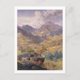 Cartão Postal O Val - aosta de d ', 1858 (óleo em canvas)