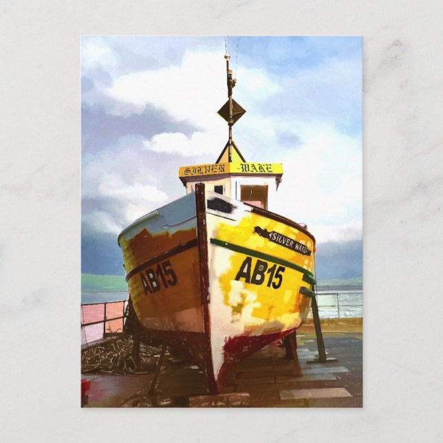 CARTÃO POSTAL O VELHO NAVIO DE PESCA (Frente)