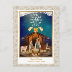 Cartão Postal "Ó Vem, Adoremos a Ele" Natal Natividade