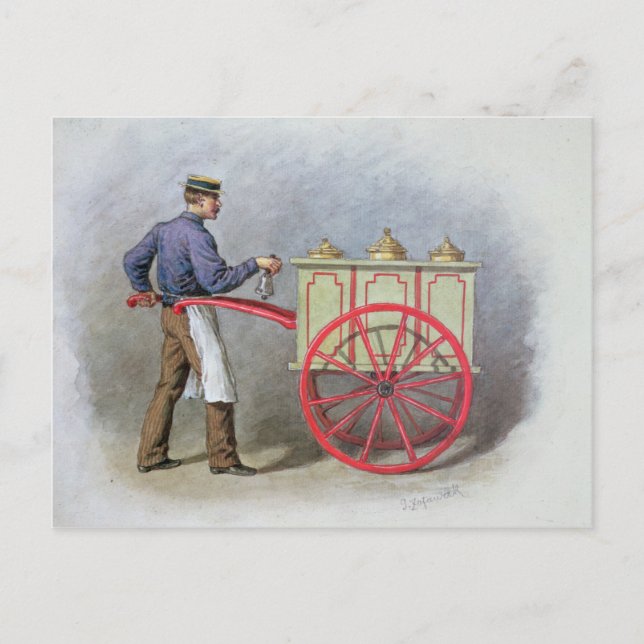 Cartão Postal O vendedor do sorvete, 1895 (Frente)