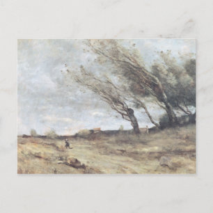Cartão Postal O ventania de vento, c.1865-70