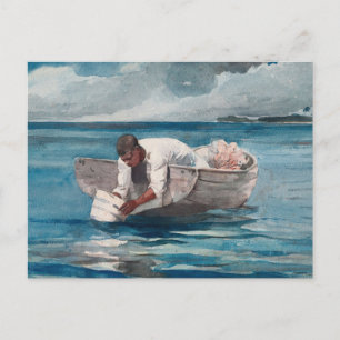 Cartão Postal O ventilador de água de Winslow Homer