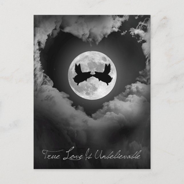 Cartão Postal O Verdadeiro Amor É Um Beijo Inacreditável (Frente)