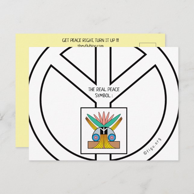 Cartão Postal O verdadeiro símbolo da paz (Frente/Verso)