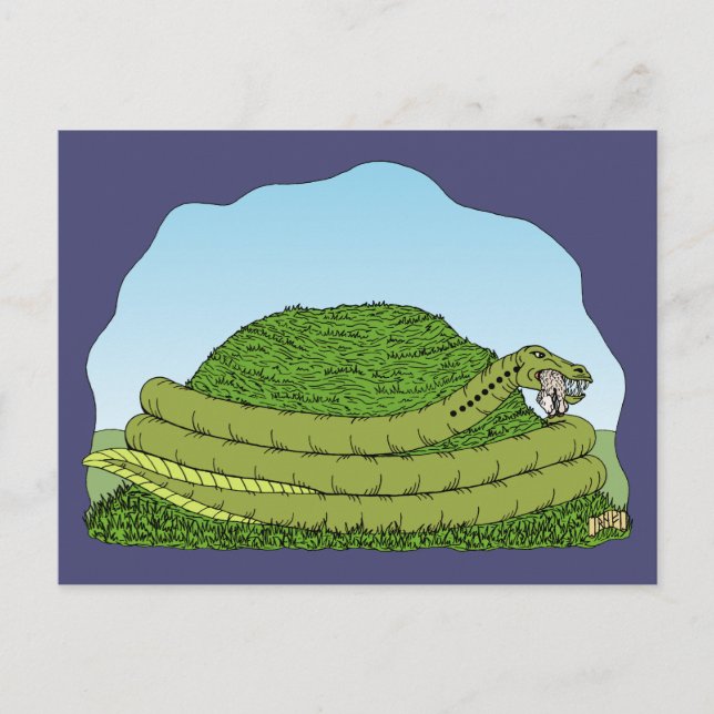 Cartão Postal O Verme Lambton (Frente)