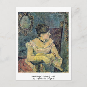 Cartão Postal O Vestido Da Noite Da Sra. Gauguin Por Eugene Paul