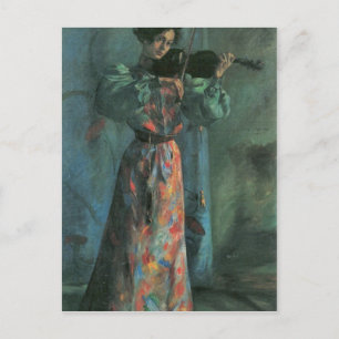 Cartão Postal O violino de Lovis Corinth