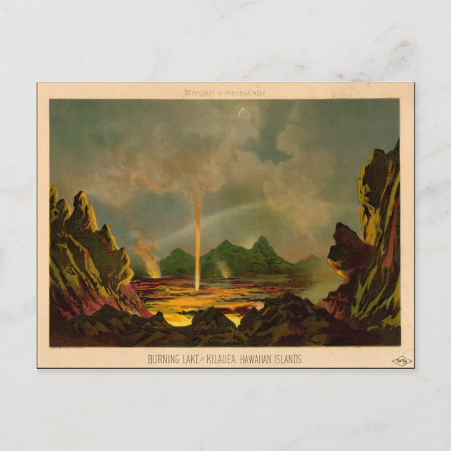 Cartão Postal O VOLCÃO EXCELENTE DA QUILAUIA, 16 DE Novembro DE  (Frente)