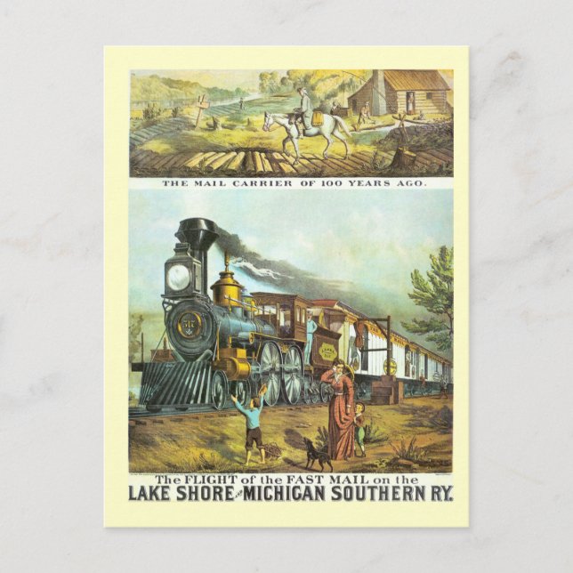 Cartão Postal O Voo do Correio Rápido (Frente)