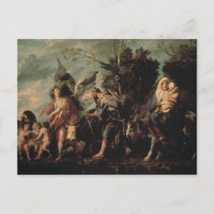 Cartão Postal O voo para o Egito, século XVII