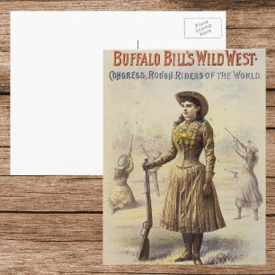 Cartão Postal O Wild West Show de Buffalo Bill com Annie Oakley