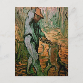 Cartão Postal O Woodcutter depois de Millet por Vincent van Gogh