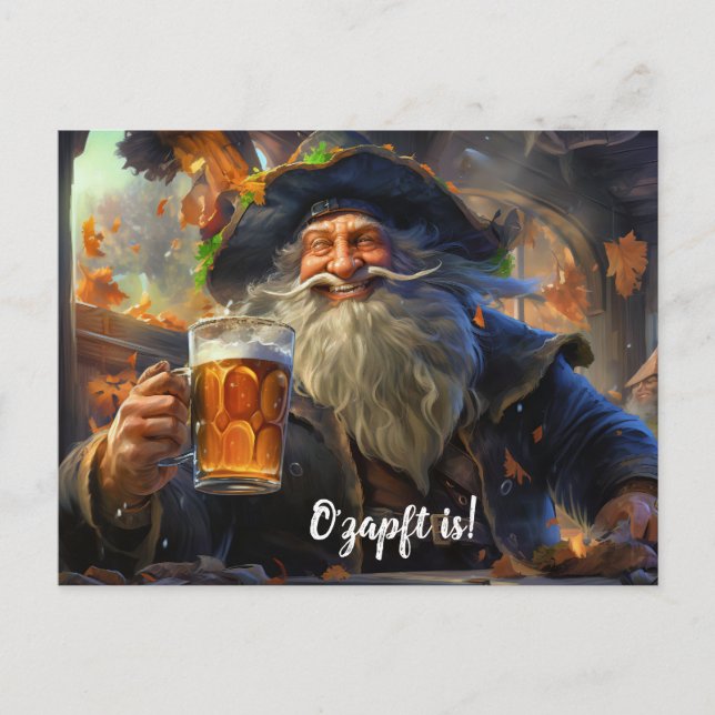 Cartão Postal O zapft is! Bier Party in München. Alter Opa. (Frente)