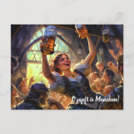 Cartão Postal O zapft is München Gruss Bierfest