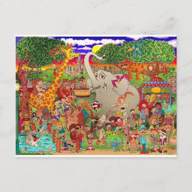 Cartão Postal O zoológico do Bronx não está gangado (Frente)