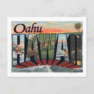 Cartão Postal Oahu, HawaiiLarge - Letra ScenesOahu, HI