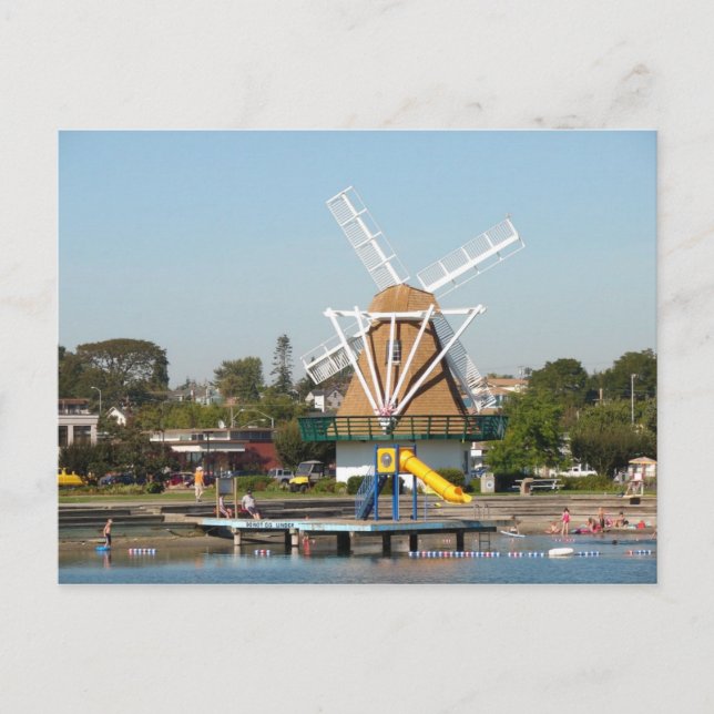 Cartão Postal Oak Harbor City Beach (Frente)