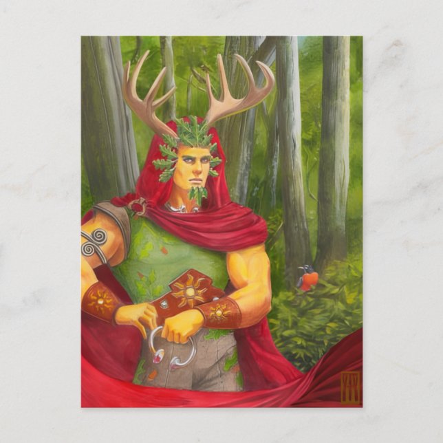 Cartão Postal Oak King Portrait mini print (Frente)