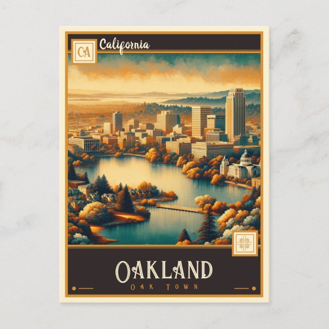 Cartão Postal Oakland, Califórnia | Vintage (Frente)