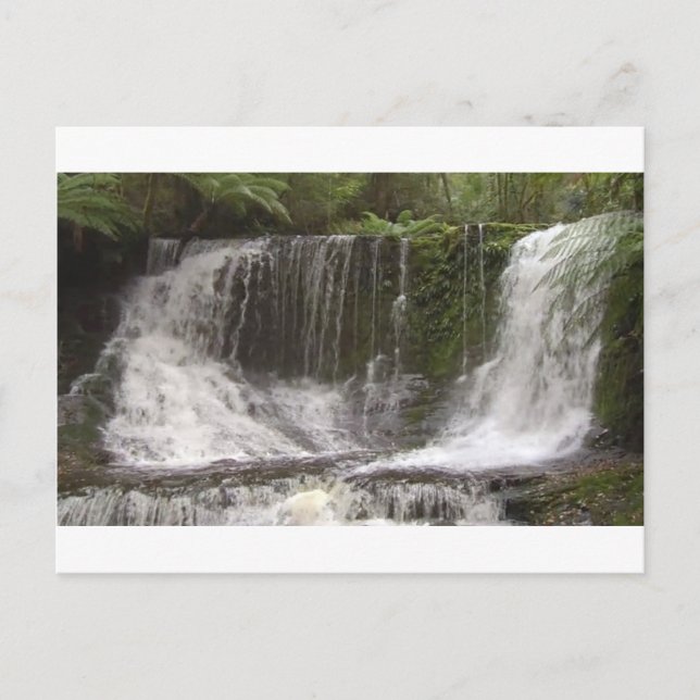 Cartão Postal Oasis Waterfall na Tasmânia a sul da Austrália (Frente)