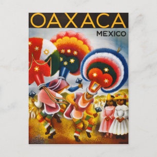 Cartão Postal Oaxaca México - Poster de Viagens vintage restaur