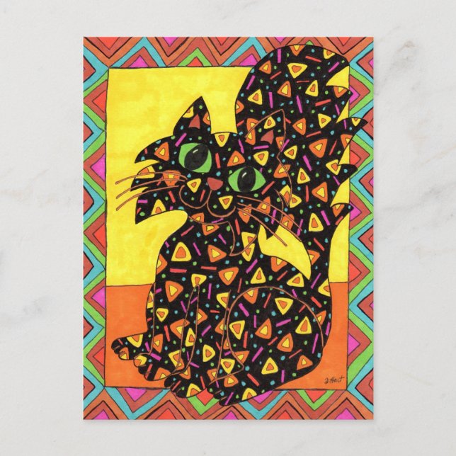 Cartão Postal Oaxacan Cat (Frente)