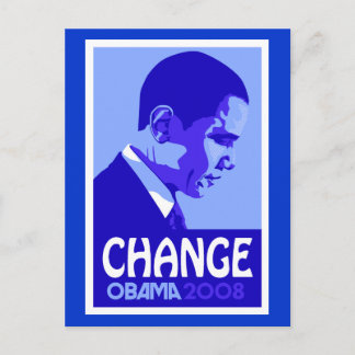 Cartão Postal Obama - Alterar Cartão-Postal Azul