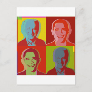 Cartão Postal Obama biden