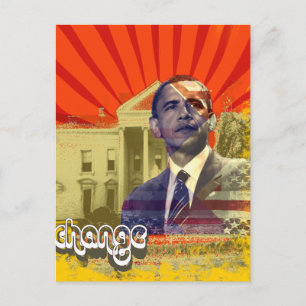 Cartão Postal Obama Change -