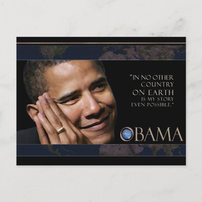 Cartão Postal Obama Cote (Frente)