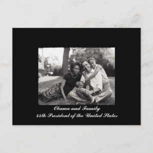 Cartão Postal Obama e 44 da família presidente dos EUA
