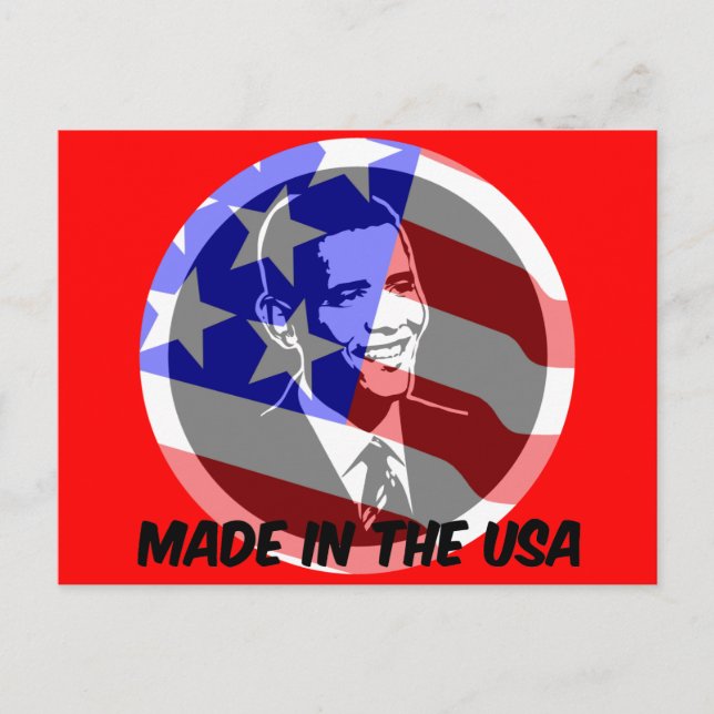 Cartão Postal Obama feito nos EUA (Frente)