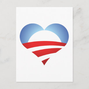 Cartão Postal Obama Heart