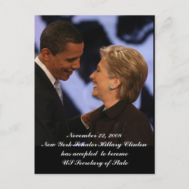Cartão Postal Obama - Keepsakes da Inauguração Clinton (Frente)