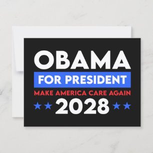 Cartão Postal Obama Para O Presidente 2028 Torne A América Mais