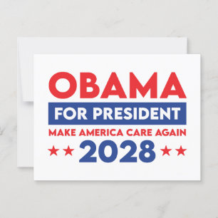 Cartão Postal Obama Para O Presidente 2028 Torne A América Mais