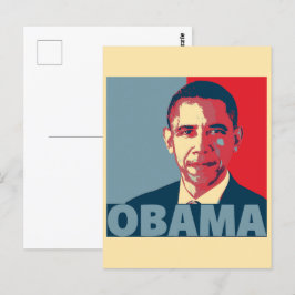 CARTÃO POSTAL OBAMA POP ART