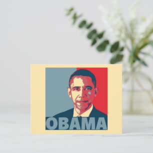 CARTÃO POSTAL OBAMA POP ART