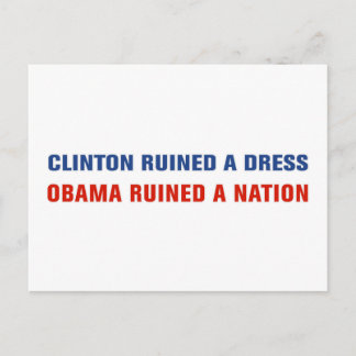 Cartão Postal Obama Ruined A Nation