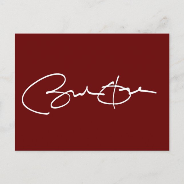 Cartão Postal Obama Signature (Frente)