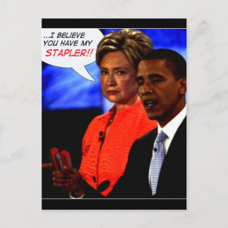 Cartão Postal obama tomou meu grampeador