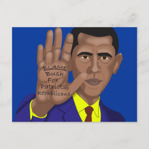 Cartão Postal Obama Troca Teleprompter